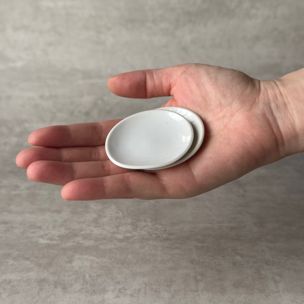 白磁 mini plate(紅皿)