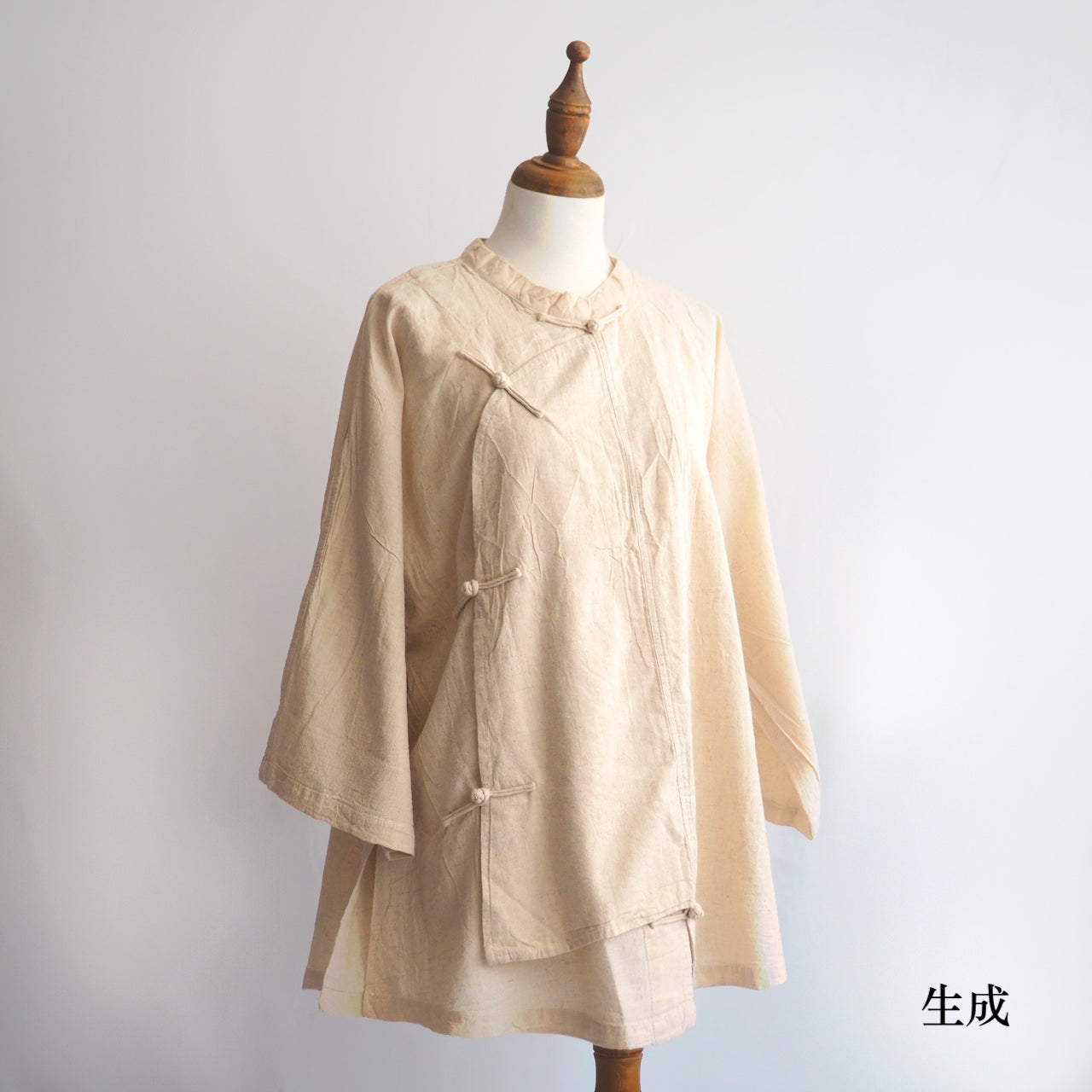 チャイナ斜めボタンシャツ(男女兼用)