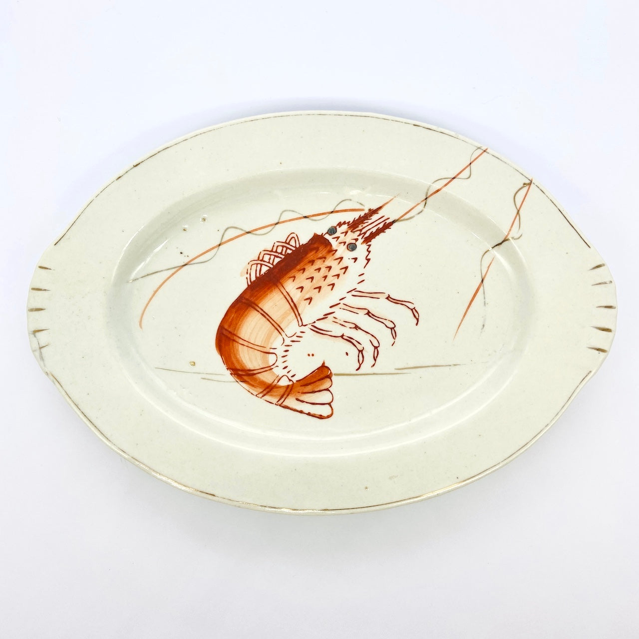 オーバルエビ皿 大