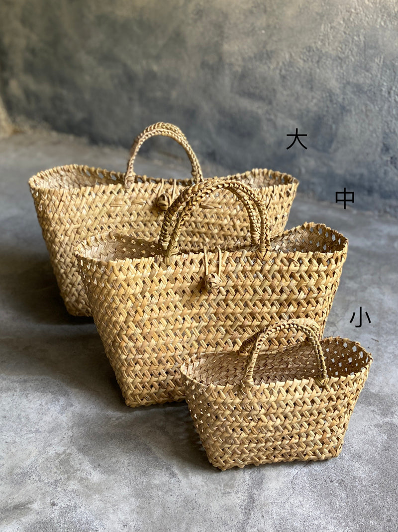 不老部落籐あみカゴ
