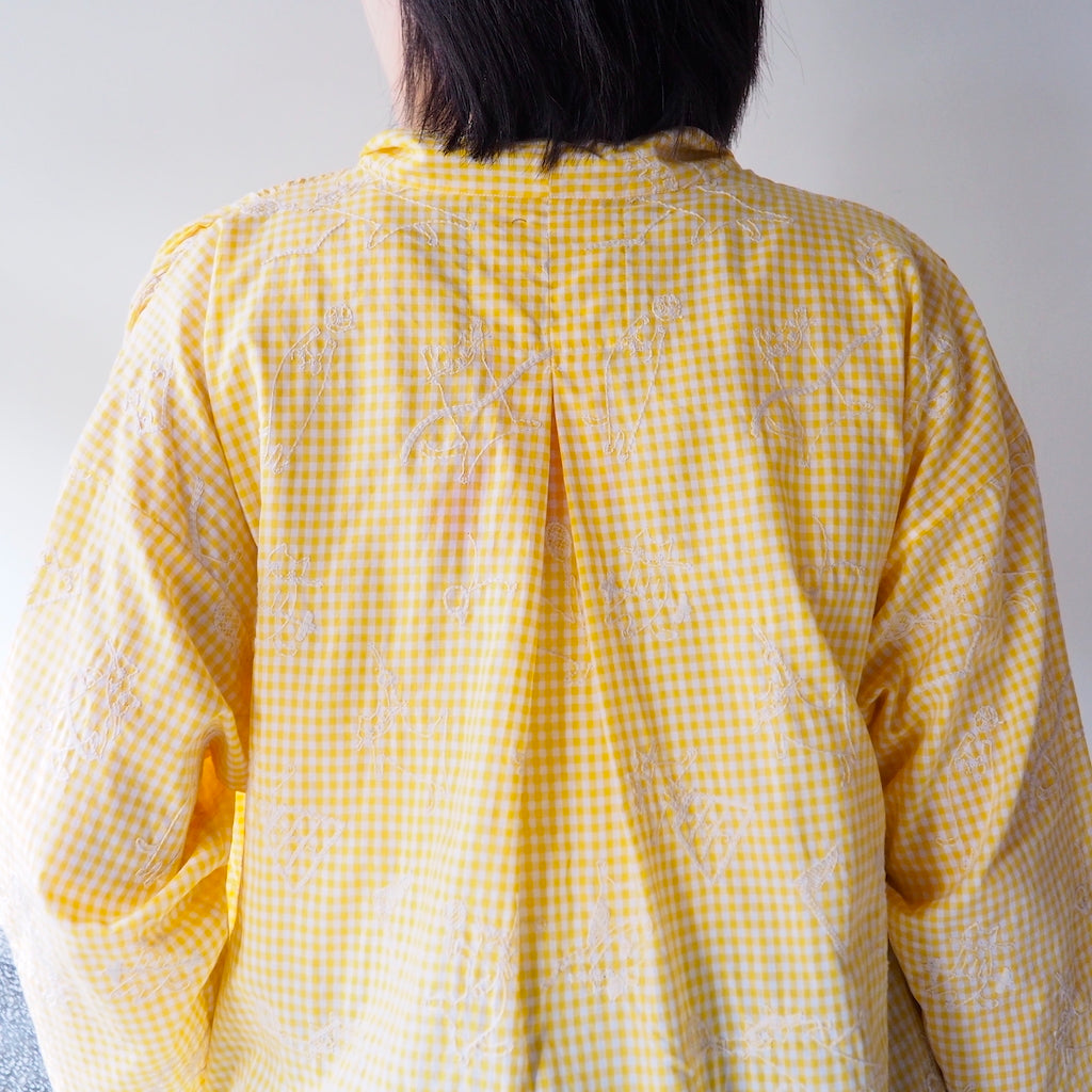 TORANEKO罩衫（黄x格紋）