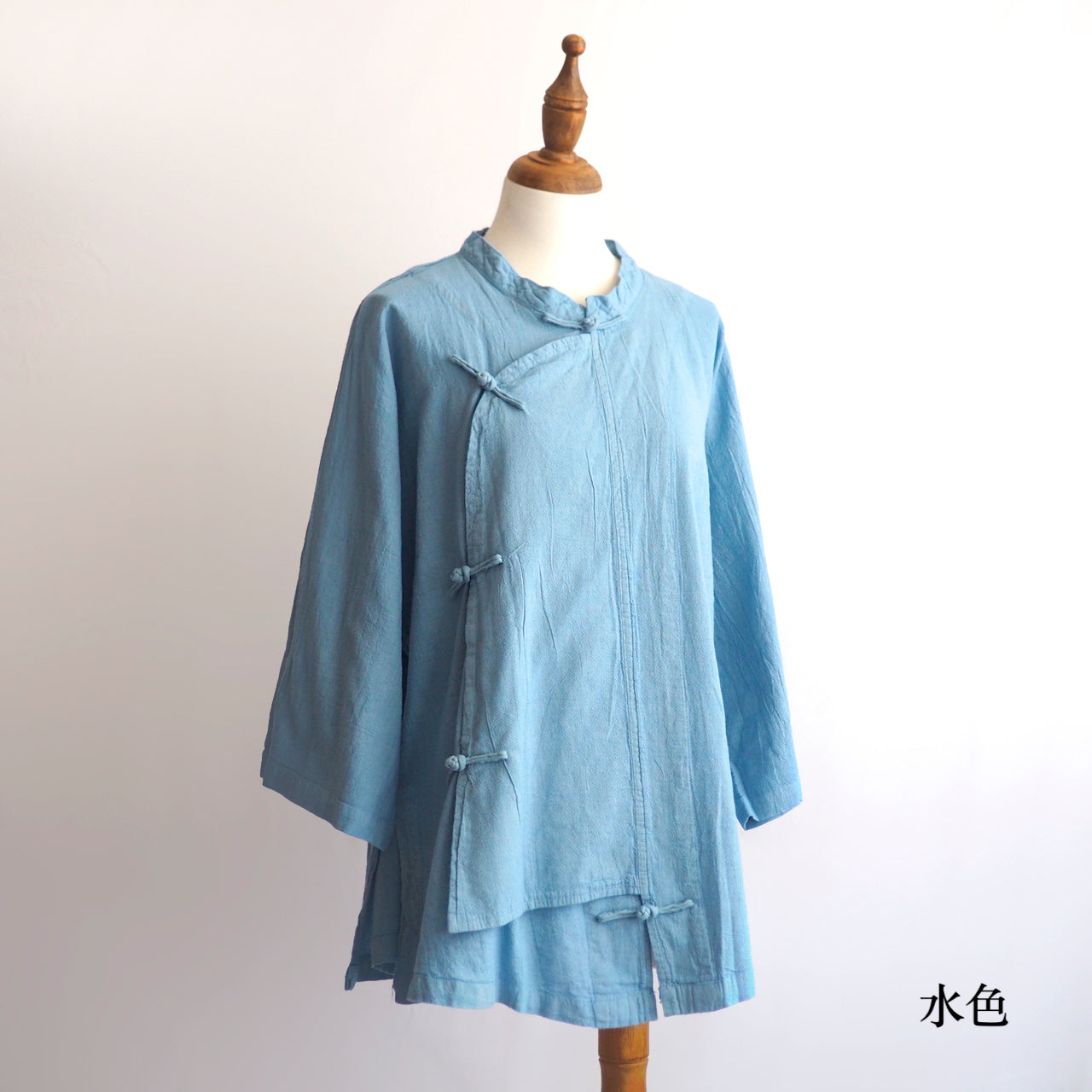 チャイナ斜めボタンシャツ（男女兼用） – 你好我好 Online Store